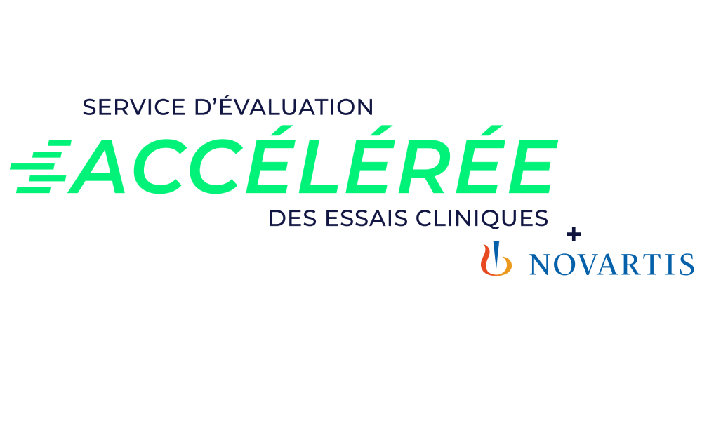 Image de couverture avec logo du Service d'évaluation ACCÉLÉRÉE et le logo de Novartis en français