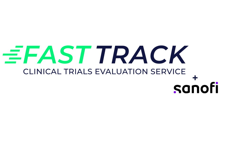 Image de couverture avec logo du Service d'évaluation ACCÉLÉRÉE et le logo de Sanofi en anglais